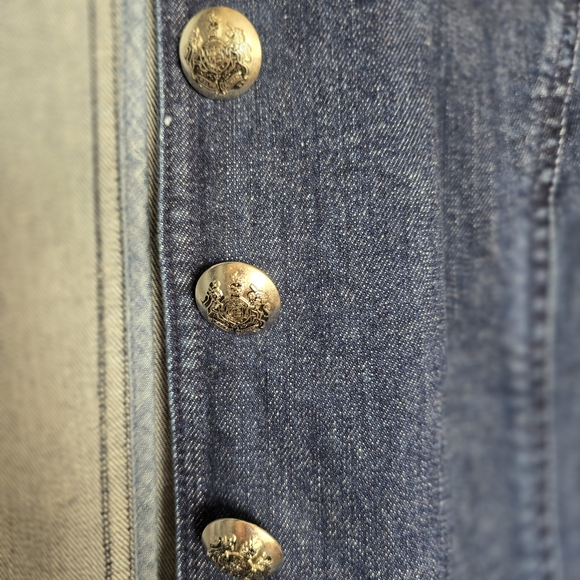 NWT Ralph LaurenWomen's Blue Denim Military Button-Up Jacket - Picture 4 of 9